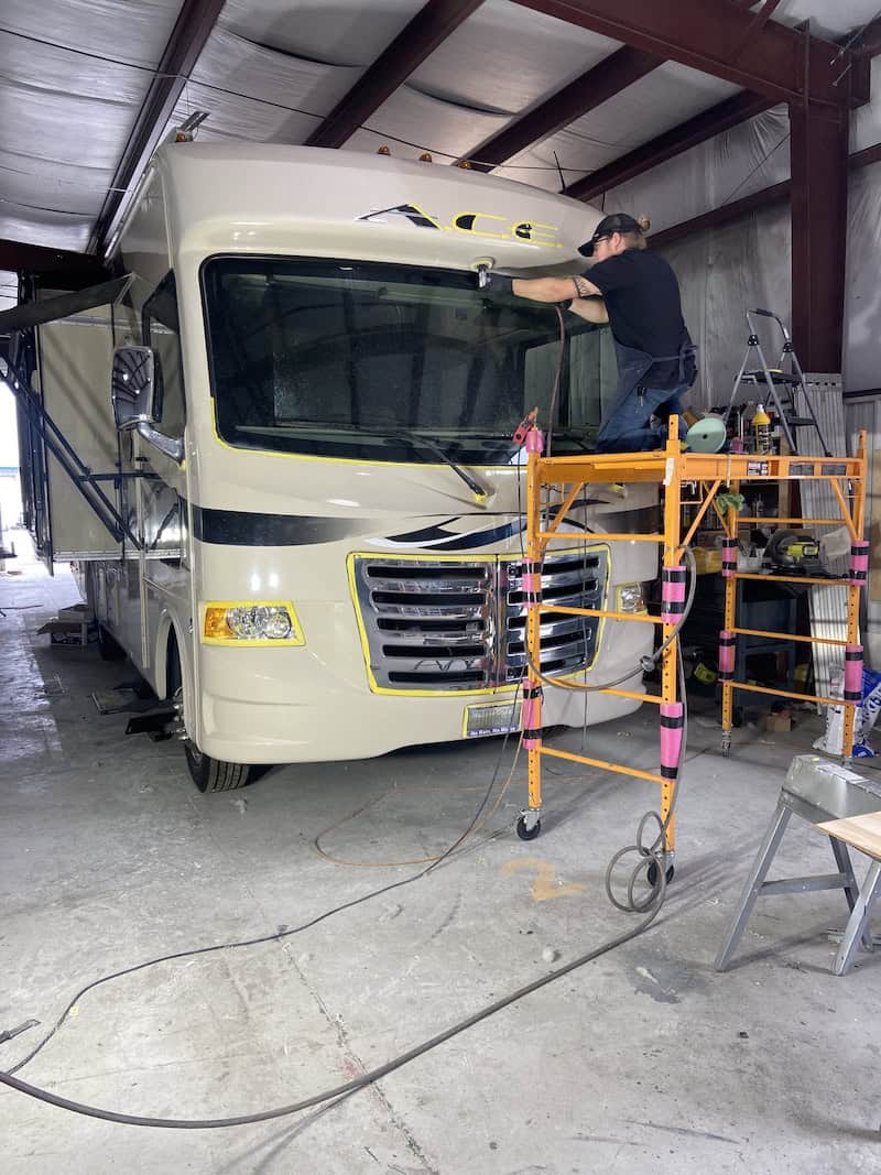 buffing a coach
